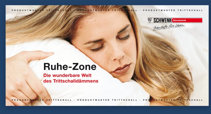 Deckel des SCHWENK-Musterkoffers „Ruhe-Zone“ für Trittschalldämmung