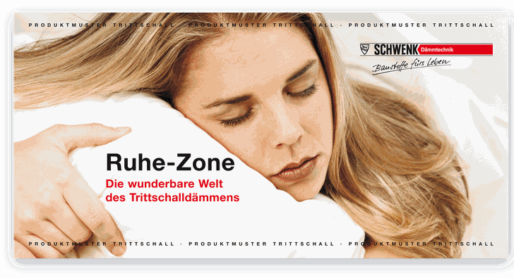 Musterkoffer „Ruhe-Zone“ für die Trittschalldämmung von SCHWENK